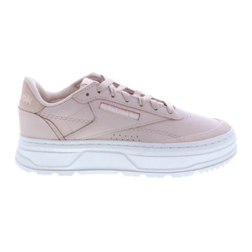 Reebok Club C Double Geo Womens Pink Lifestyle Sneakers Shoes Size 8